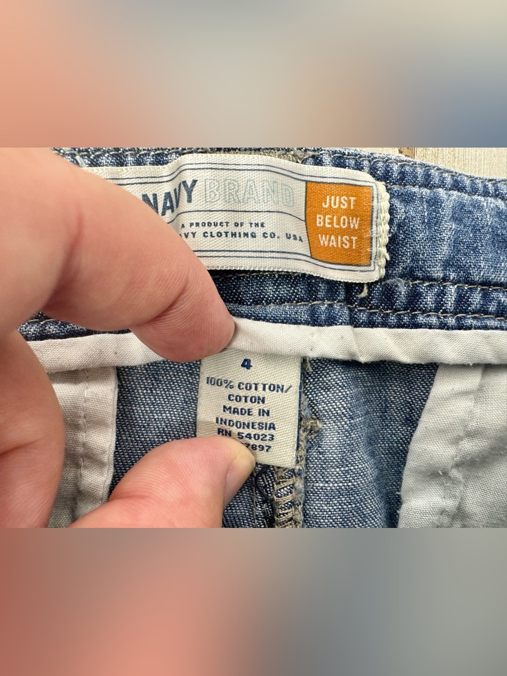 Vintage Old Navy Just Below Waist Jeans Womens 4 (30x28) Blue Low Rise - Picture 5 of 12